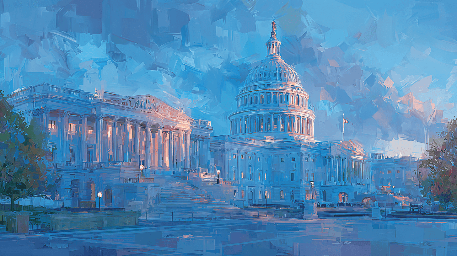 Artistic rendering of the United States Capitol