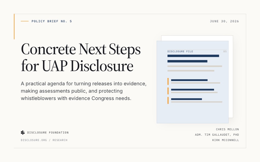 Concrete Next Steps for UAP Disclosure