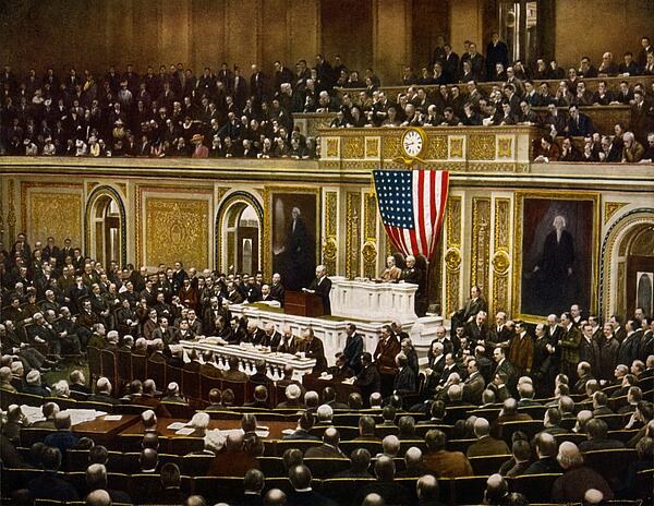 The President addressing a joint session of Congress